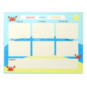 Rote Krabben und Meer Notizblock (Vorderseite)