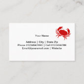 Rote Krabben-Visitenkarte | Visitenkarte (Rückseite)