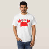Rote Krabbenanimations-Cartoonillustration T-Shirt (Vorne ganz)