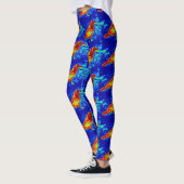 Rote Krähen blau Leggings (Links)