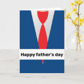 Rote Krawatte, Blauer Anzug Karte (Gelbe Blume)