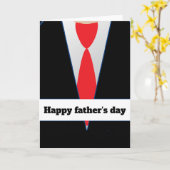 Rote Krawatte des Schwarzen Anzugs Karte (Gelbe Blume)