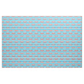 Rote Krebse an der Küste von Blue Stripes Stoff (Fat Quarter (45,7 x 55,9 cm))