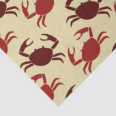 Rote Krebse auf der Cremedekoupage Seidenpapier (Detail)