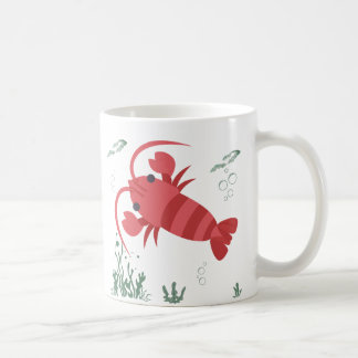 Rote Krebse in einer aquatischen Umgebung Tasse