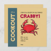 Rote Krebse und Keksout-Einladung Einladung (Vorne/Hinten)