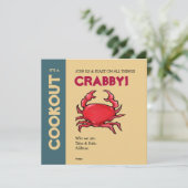 Rote Krebse und Keksout-Einladung Einladung (Stehend Vorderseite)