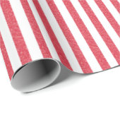 Rote Kreidestreifen Geschenkpapier (Rolleneckpunkt)