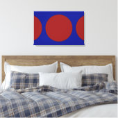 Rote Kreise auf blau Leinwanddruck (Insitu (Schlafzimmer))