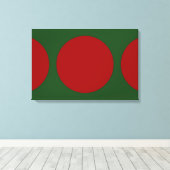 Rote Kreise auf Grün Leinwanddruck (Insitu (Holzboden))