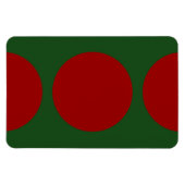 Rote Kreise auf Grün Magnet (Horizontal)
