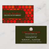 Rote Kreise Club Business Cards Visitenkarte (Vorne/Hinten)