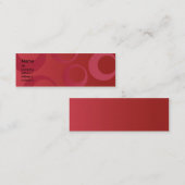 Rote Kreise - dünn Mini Visitenkarte (Vorne/Hinten)