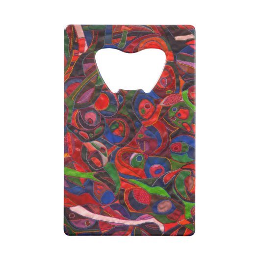 Rote Kreise Geldbeutel Flaschenöffner (Vorderseite)