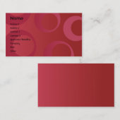 Rote Kreise - Geschäft Visitenkarte (Vorne/Hinten)