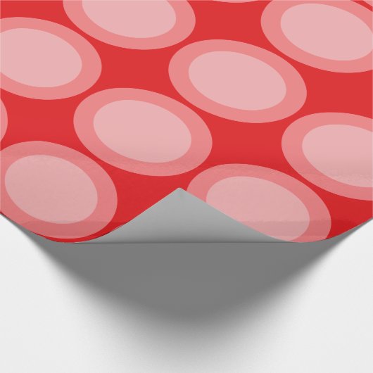 Rote Kreise Geschenkpapier (Ecke)