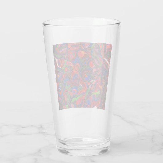 Rote Kreise Glas (Rückseite)