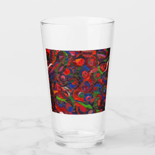 Rote Kreise Glas