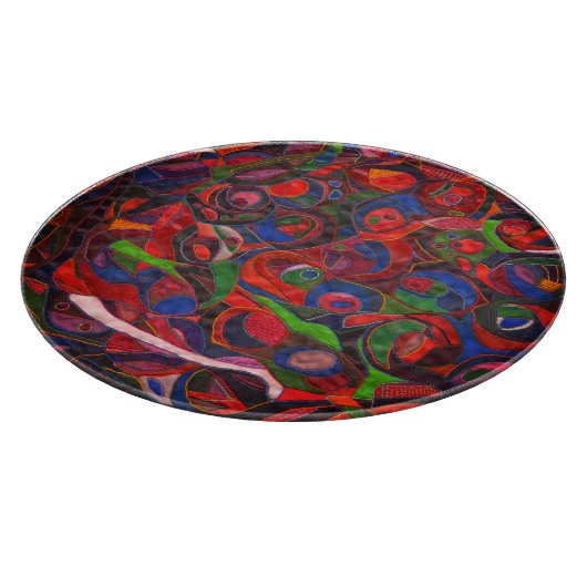 Rote Kreise Schneidebrett (Ecke)