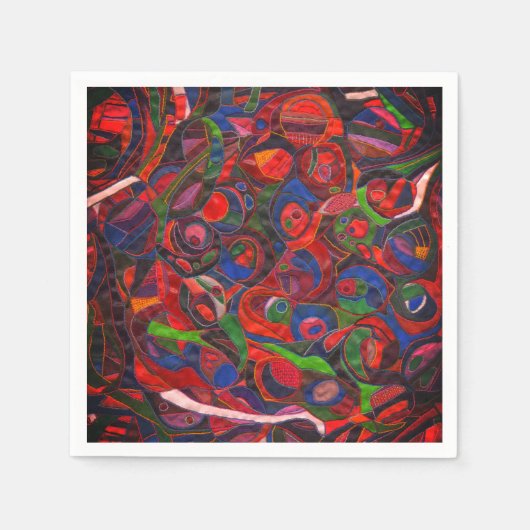 Rote Kreise Serviette (Vorderseite)