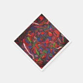 Rote Kreise Serviette (Ecke)