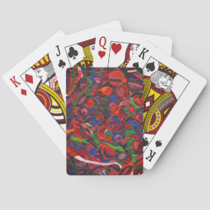 Rote Kreise Spielkarten