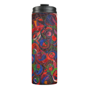 Rote Kreise Thermosbecher