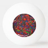 Rote Kreise Tischtennisball (Vorderseite)