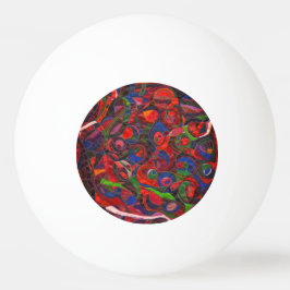 Rote Kreise Tischtennisball