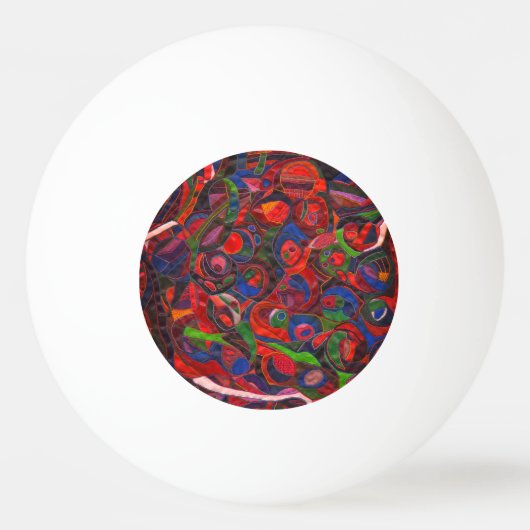 Rote Kreise Tischtennisball (Vorderseite)