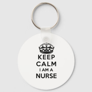 Rote Kreuzung Behalten Calm I bin eine Krankenschw Schlüsselanhänger