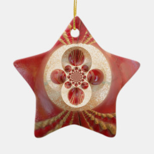 Rote Kricketbälle Abstrakter Kunstdruck Entwurf Keramik Ornament