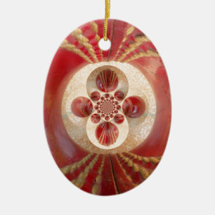 Rote Kricketbälle Abstrakter Kunstdruck Entwurf Keramik Ornament