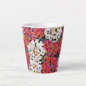 Rote Kristall-Blüten Milchtasse (Vorderseite)