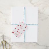 Rote Kritzelherzen – Frohen Valentinstag Geschenkanhänger (Mit Garn)