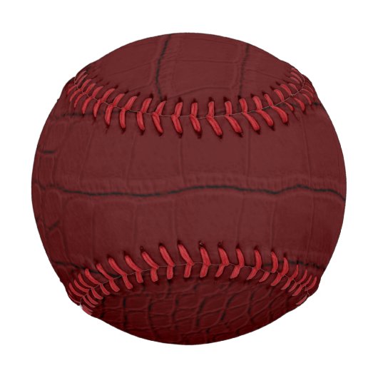 rote Krokodil-Hautfarbe Baseball (Vorderseite)