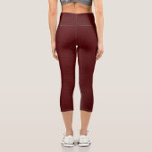 rote Krokodil-Hautfarbe Capri Leggings (Rückseite)