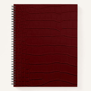 rote Krokodil-Hautfarbe Notizblock