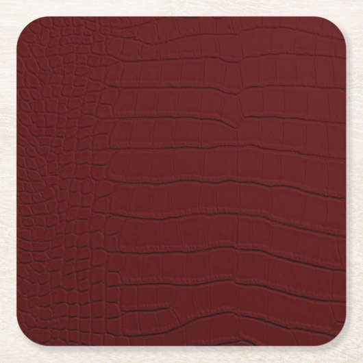 rote Krokodil-Hautfarbe Rechteckiger Pappuntersetzer (Vorderseite)
