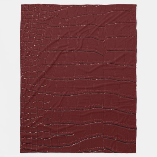 Rote Krokodile Hautfarbe Druck veraltet Fleecedecke (Vorderseite)