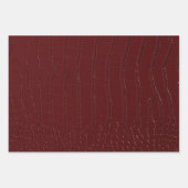 Rote Krokodile Hautfarbe Druck veraltet Geschenkpapier Set (Vorderseite 3)