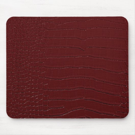 Rote Krokodile Hautfarbe Druck veraltet Mousepad (Vorne)
