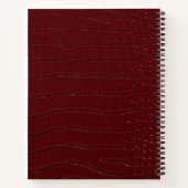 Rote Krokodile Hautfarbe Druck veraltet Notizblock (Rückseite)