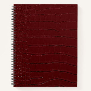 Rote Krokodile Hautfarbe Druck veraltet Notizblock