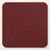 Rote Krokodile Hautfarbe Druck veraltet Rechteckiger Pappuntersetzer (Vorderseite)