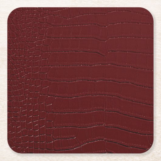 Rote Krokodile Hautfarbe Druck veraltet Rechteckiger Pappuntersetzer (Vorderseite)