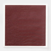 Rote Krokodile Hautfarbe Druck veraltet Serviette (Vorderseite)