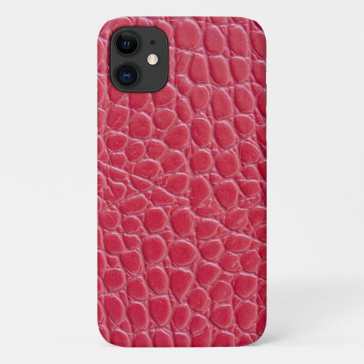 Rote Krokodilleder Print Case-Mate iPhone Hülle (Rückseite)