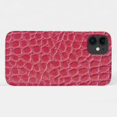 Rote Krokodilleder Print Case-Mate iPhone Hülle (Rückseite (Horizontal))