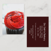 Rote Kuchen-Fotografie-Visitenkarten Visitenkarte (Vorne/Hinten)